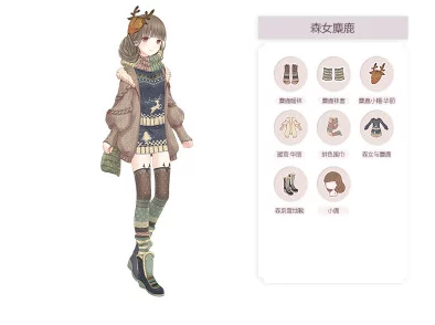 奇迹暖暖游戏攻略：森女与麋鹿套装详细获取途径及解析指南
