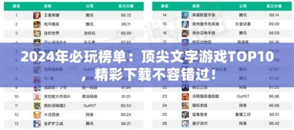 2024年度热门游戏大盘点：探索最有趣的最新游戏排行