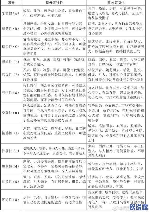 探险者人格特质及其在行为表现中的具体体现分析