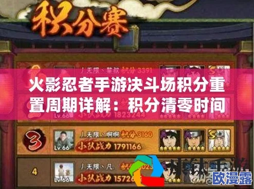 火影忍者手游决斗场赛季制积分清零规则与影响深度解析