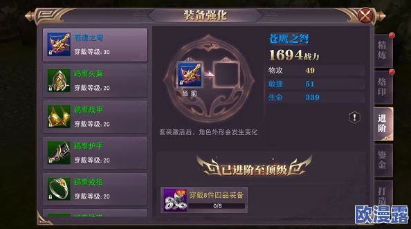 荣耀铁骑全面强化攻略：装备鎏金技巧与详细步骤大全