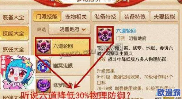 梦幻西游手游：六道轮回技能降防效果全面实测与深度解析