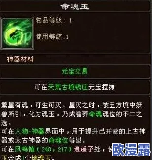 莽荒天下司命玉链全面解析：属性推荐与高效玉石搭配攻略