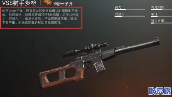 绝地求生手游中VSS狙击步枪实用性解析：VSS武器性能与战场应用分析