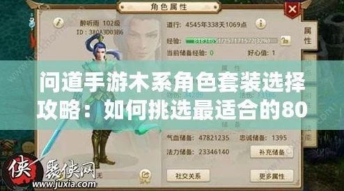 问道手游体木角色装备指南：最佳套装选择与搭配推荐攻略